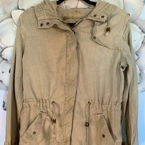 Tommy Bahama khaki jacket with drawstring
